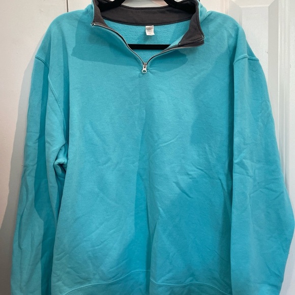 Fruit of the Loom Other - Fruit of the Loom Blue Zip Up Sweater